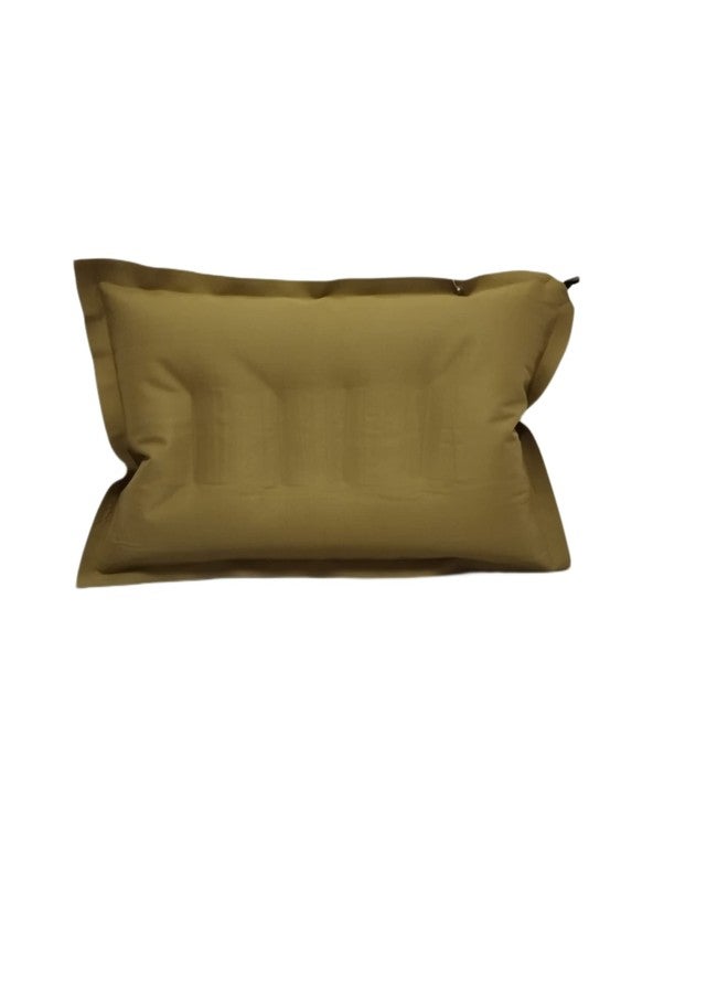 RAV Pack of 1 Soft Cotton Fabric Travelling Pillow.(Color- Brown). - Image 1